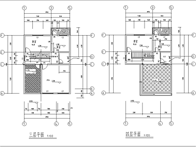 农村住宅建筑 施工图 自建房