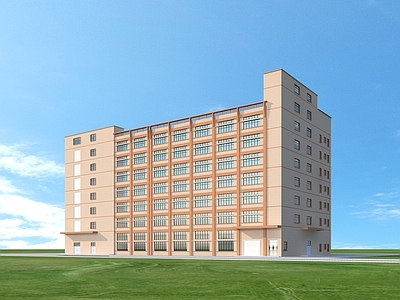 现代工业厂房 厂区工业园建筑外观