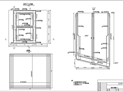 箱型挡土墙结构配筋 施工图