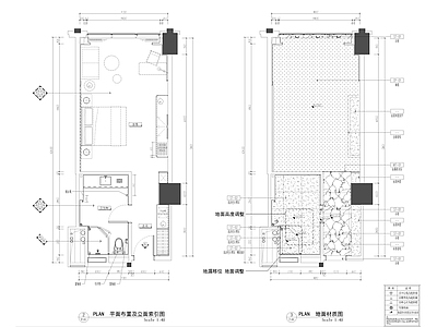 酒店客房标单人房 施工图