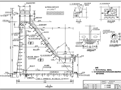 浆砌石重力坝平面剖面结构 施工图