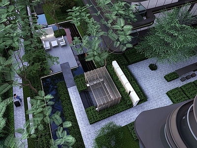 现代小区景观 海上德花园 顶级豪宅 住宅