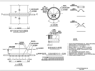 燃气管道穿越道路燃气阀门井 施工图