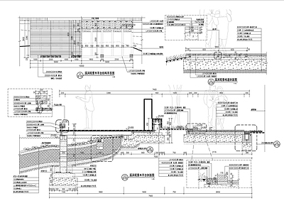滨水观景木平台详图 施工图 休闲景观