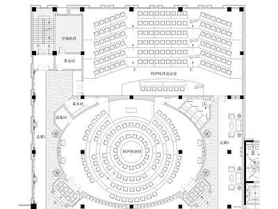 五星级酒店三层会议中心 施工图 公区