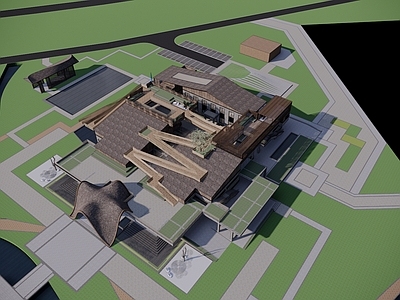 现代野奢展览馆建筑