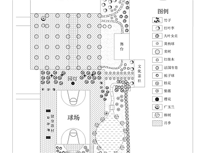 社区广场景观平面图