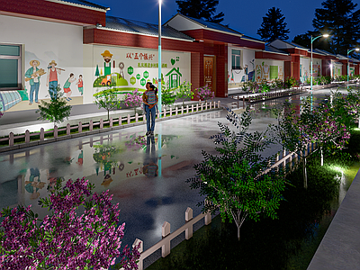 新中式乡村景观 住宅景观