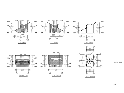 生态公园厕所建筑 施工图