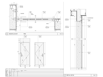 钢化玻璃门木门通用节点 施工图 通用节点 门节点