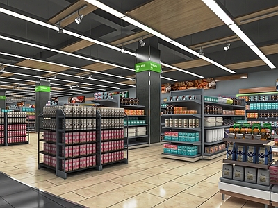 现代超市 食品区 进口食品区 超市 堆头