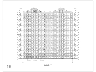 120平米户型高层建筑 施工图