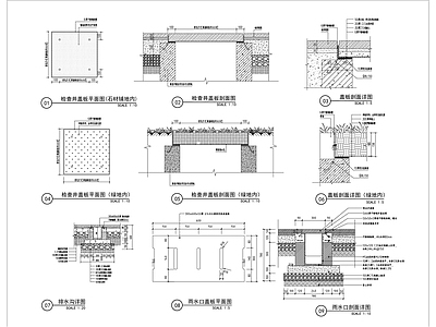 井盖图排水缝排水沟做法详图 施工图