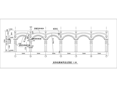 现代其他图库 仿欧式古典长廊 施工图