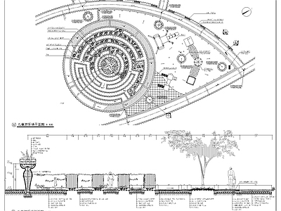 儿童活动迷宫 施工图 景观小品
