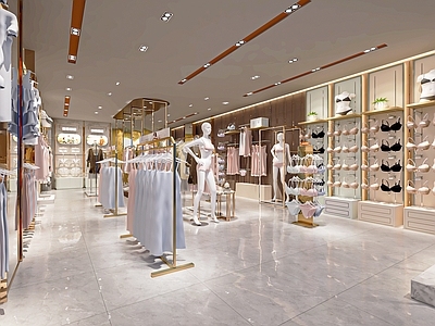 现代内衣店 内衣 货柜 睡衣店