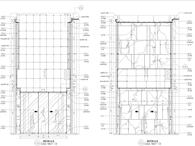 石材墙身造型干挂大样节点 施工图