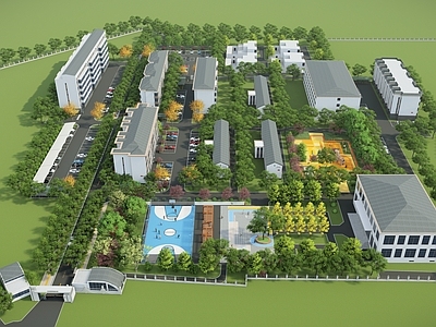 现代小区景观 小区游园 小区广场 广场 活动中心 住宅景观