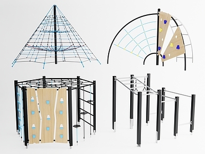 攀爬网架 儿童器材组合 无动力娱乐设施 幼儿园器材 体能拓展器材 爬架