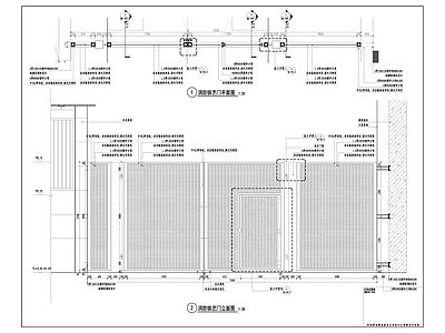 铁艺门节点 施工图 通用节点 门节点