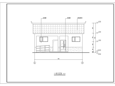 乡村仿古坡屋顶公厕建筑 施工图