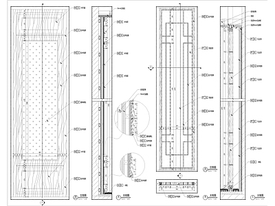 走道中式风墙身大样 施工图