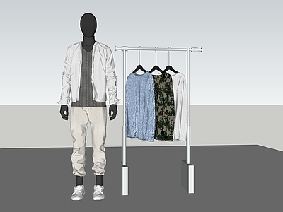模特 服装 橱陈设 服装店