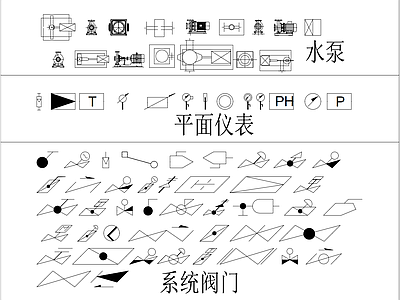 暖通图例图块 图库
