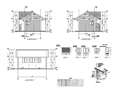 美丽乡村公共卫生间建筑 施工图