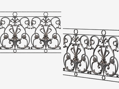 美式复古铁艺雕围栏护栏