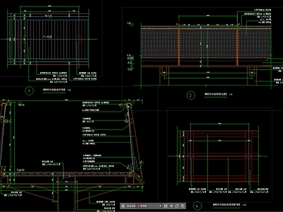 钢构栏杆木栈道 施工图 节点