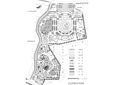 文化宫绿化总平面图