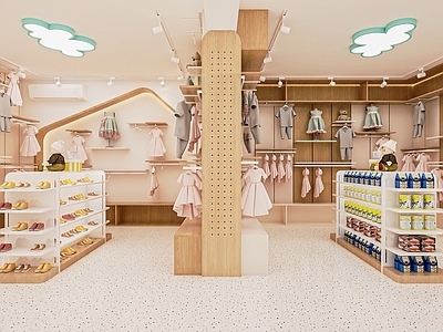 现代童装店 儿童服装店 服装