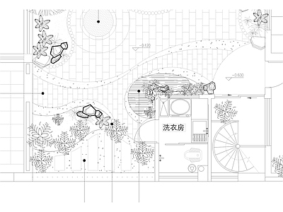 屋顶花园景观平面图