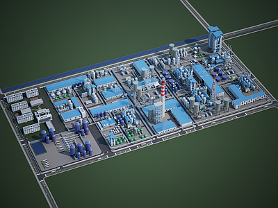 现代工业厂房 化工厂
