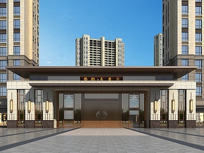 现代入口大门 小区入口
