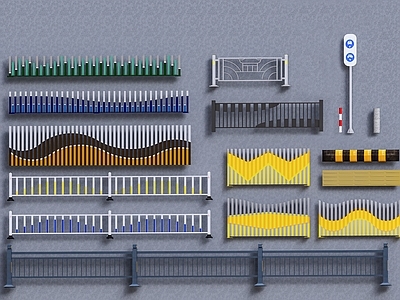 现代道路护栏 市政交通护栏 马路隔离栏 市政道路造型非机隔离栏