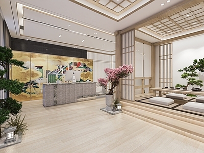 日式美容SPA店 装饰品