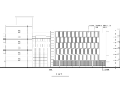 六层现代风办公楼建筑 施工图