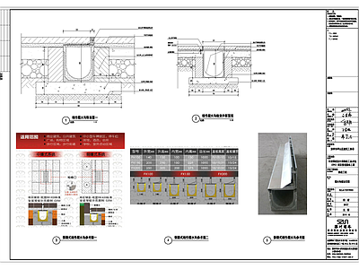缝隙排水沟 施工图