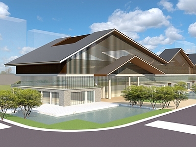 现代展览馆建筑