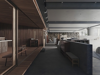 侘寂风格买手店 组合 展示架