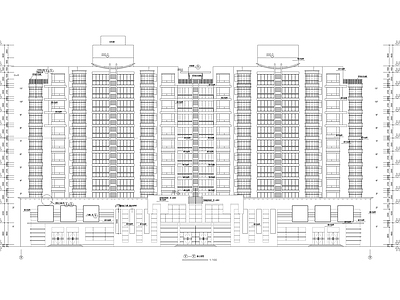 现代小高层住宅楼建筑 施工图