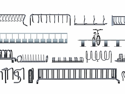 非机动车停车架 自行车停车架 车位 共享单车停车架