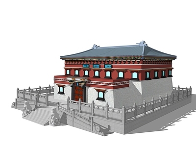 中式寺庙建筑