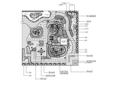 屋顶绿化景观平面图