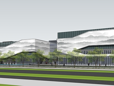 现代展览馆建筑