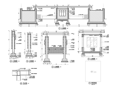 主入口及岗亭 施工图