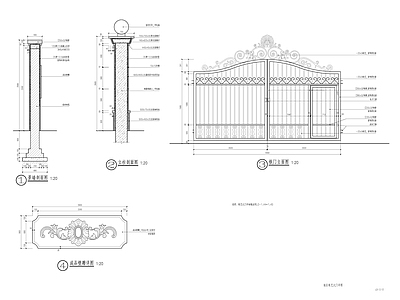 入口大门 施工图 通用节点