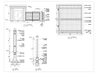 次入口大门 施工图 通用节点